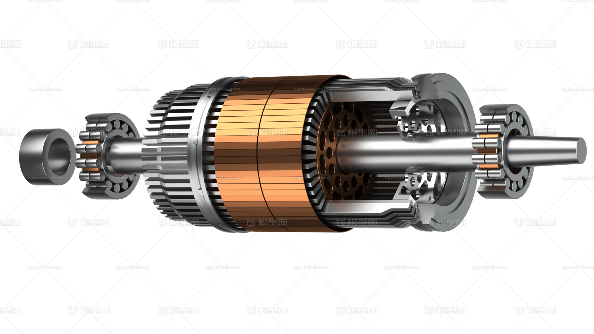 电机 马达模型-电机部件模型库-Cinema 4D(.c4d)模型下载-cg模型网