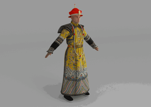 有绑定(bip骨架)清朝皇帝 清朝皇上 清朝陛下 清朝人物 古代皇帝 乾隆