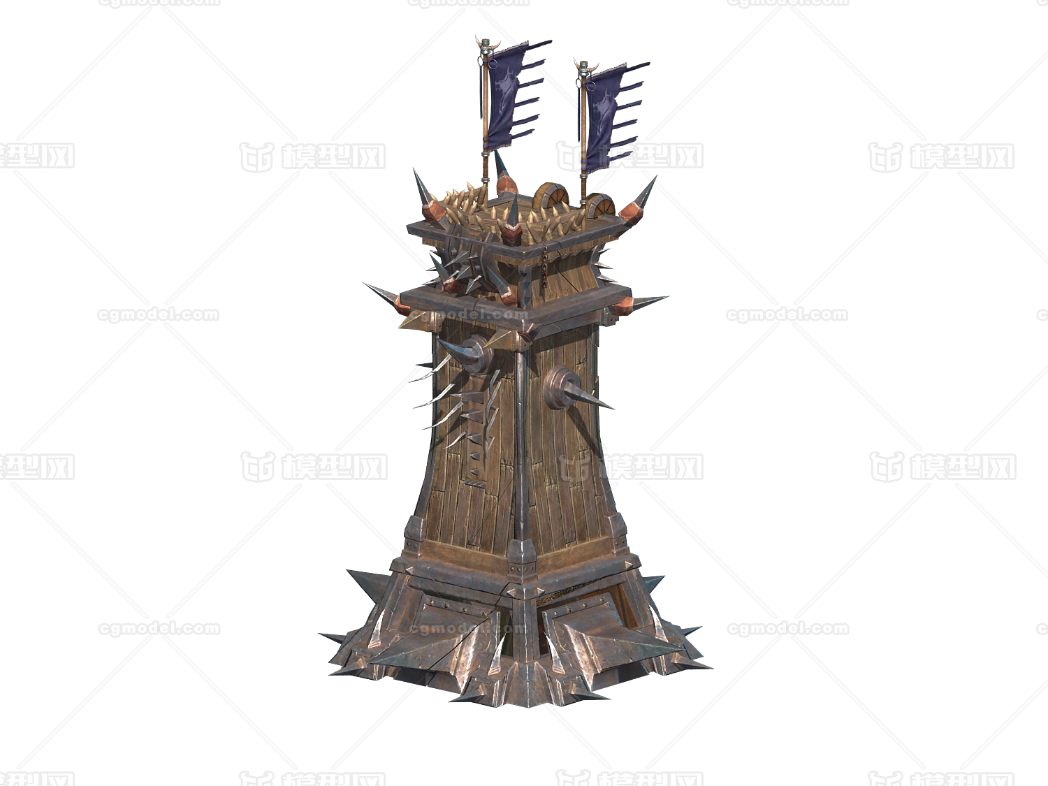 哨塔 古代哨塔模型-场景部件模型库-3ds Max(.max)模型下载-cg模型网