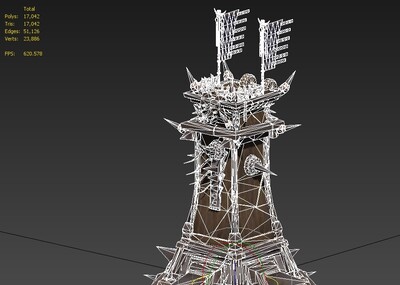 哨塔 古代哨塔模型-场景部件模型库-3ds Max(.max)模型下载-cg模型网