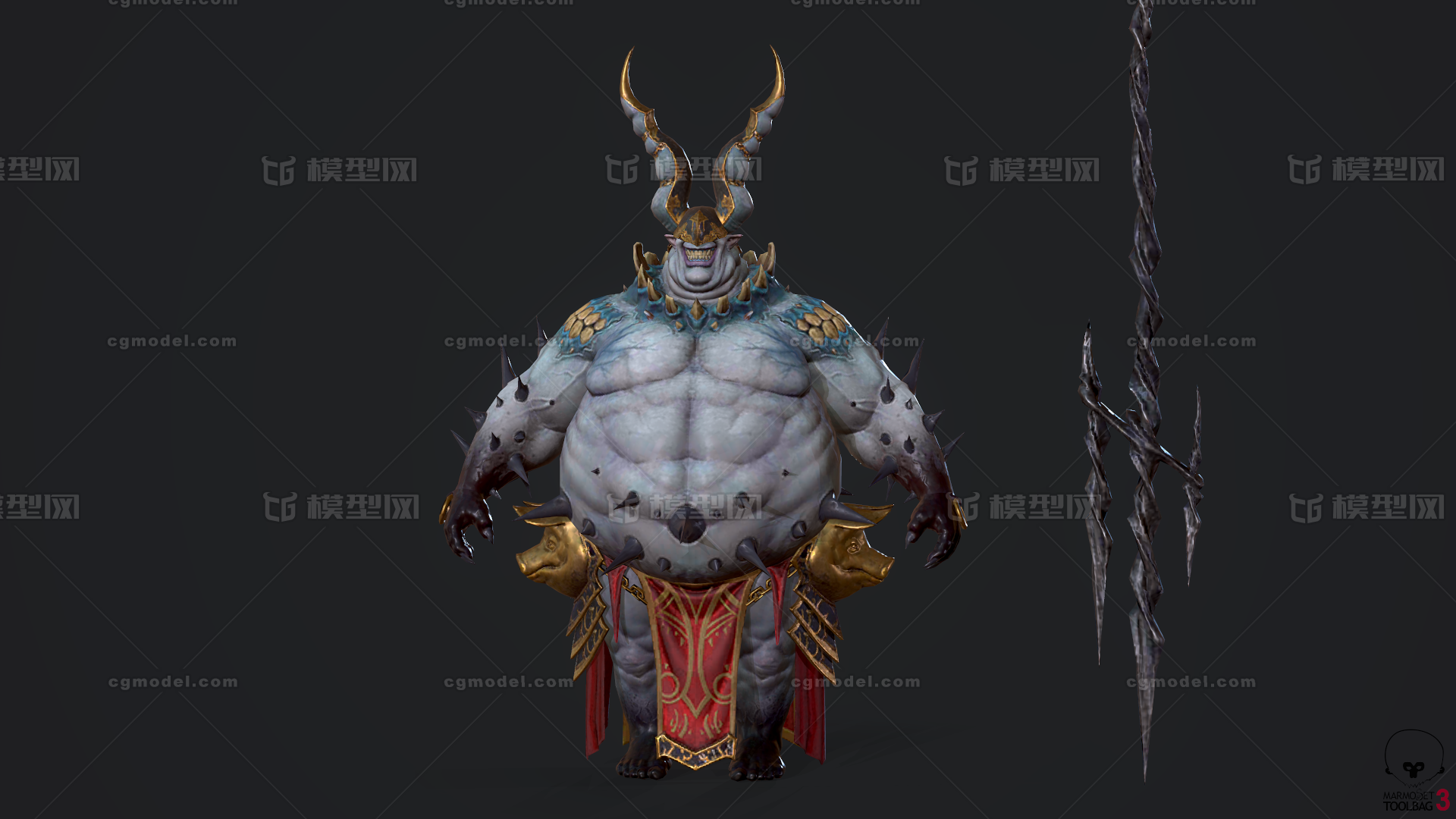 次世代猪妖 腐主 妖怪 魔头模型-异形怪物模型库-3ds Max(.max)模型下载-cg模型网