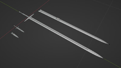 苏格兰笼手阔剑 古董剑模型-文物器皿模型库-Blender(.blend)模型下载-cg模型网