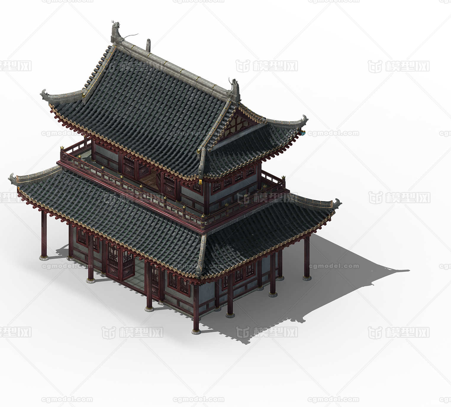 写实古代建筑 古建模型-古代场景模型库-3ds Max(.max)模型下载-cg模型网