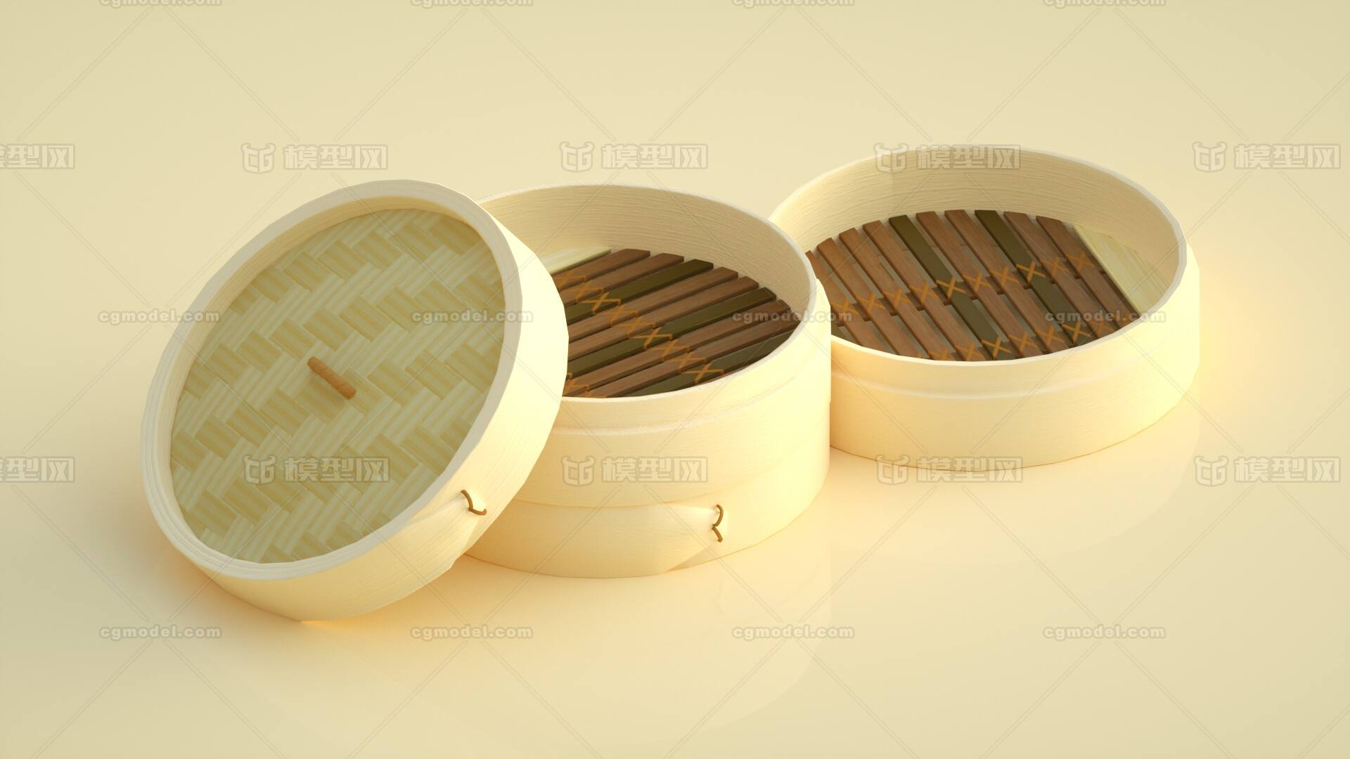蒸笼 屉子模型-其他模型库-Cinema 4D(.c4d)模型下载-cg模型网