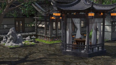 古代院子内外整套完整版（古风 次时代模型-古代场景模型库-Cinema 4D(.c4d)模型下载-cg模型网
