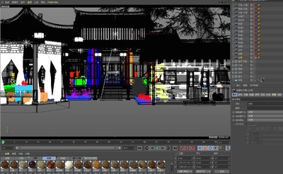古代院子内外整套完整版(古风 次时代模型-古代场景模型库-Cinema 4D(.c4d)模型下载-cg模型网