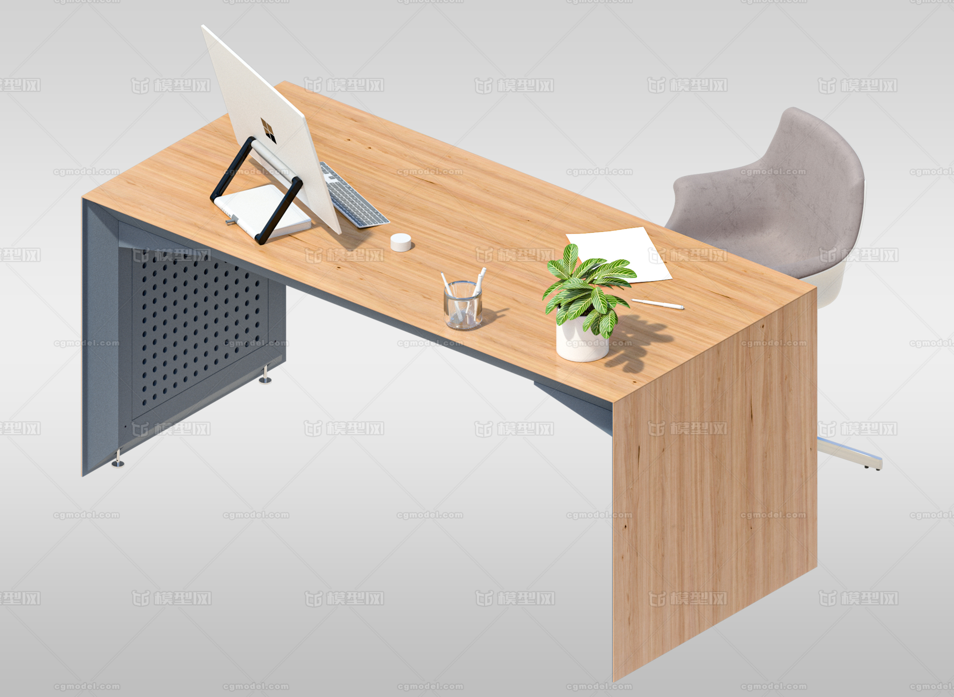 办公桌椅 多格式通用文件 max Maya c4d ble模型-家居装饰模型库-Blender(.blend)模型下载-cg模型网