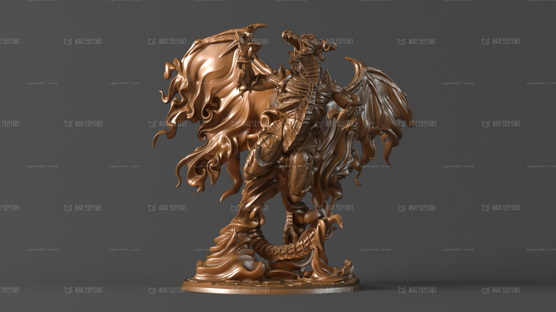 地狱使徒 魔龙人 炎魔战士 恶魔人模型-其他模型库-3ds Max(.max)模型下载-cg模型网