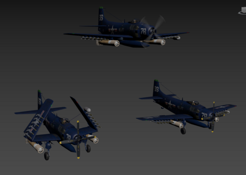 美国 ad-4(a-1)天袭者skyraider 舰载鱼雷轰炸机