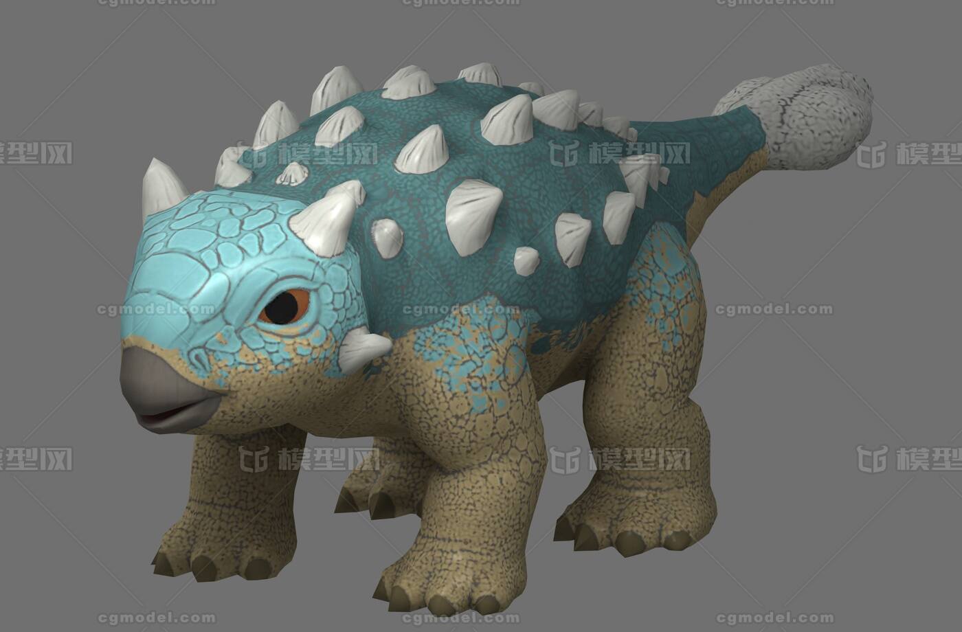 卡通 甲龙模型-恐龙模型库-FBX(.fbx)模型下载-cg模型网