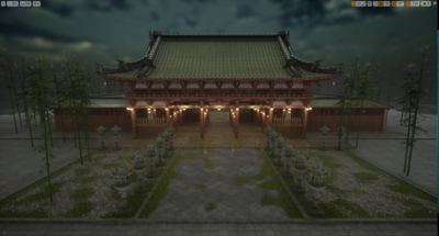 古风寺庙场景 佛像模型-历史建筑模型库-3ds Max(.max)模型下载-cg模型网