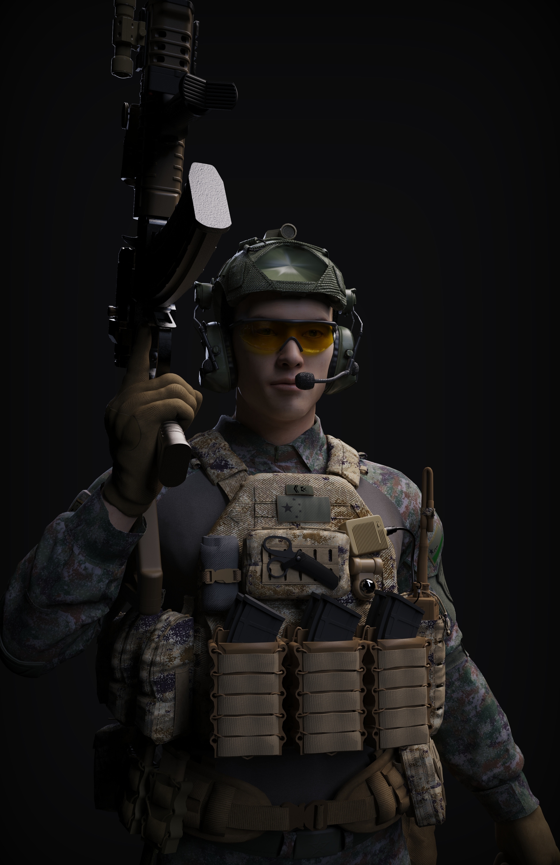 士兵PLA模型 - 角色/人物/生物 - 作品模型 - CG模型网