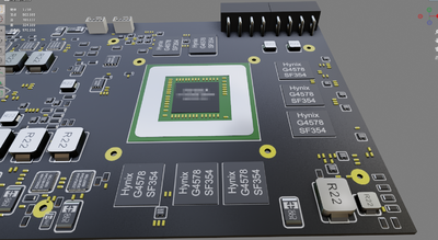 某品牌显卡gtx690 芯片模型-电路及电子元件模型库-Blender(.blend)模型下载-cg模型网