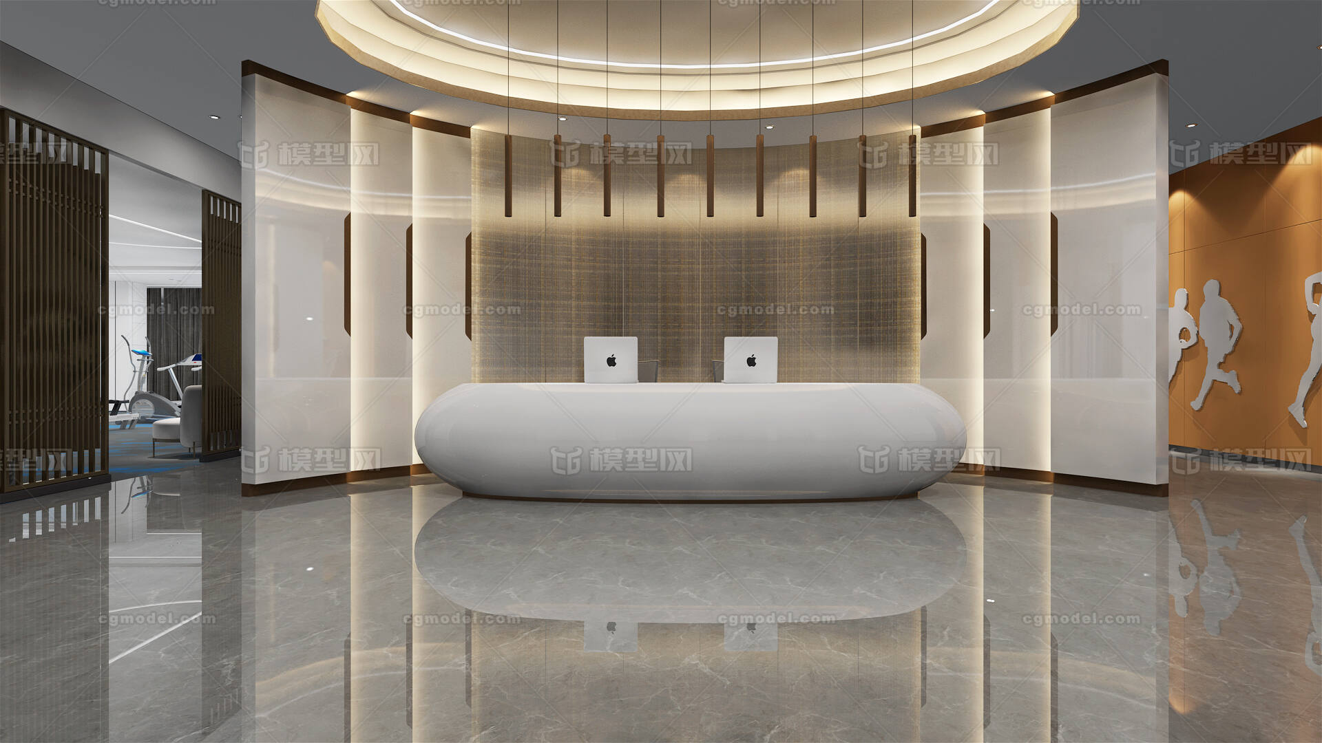 会所 会所大厅模型-现代场景模型库-3ds Max(.max)模型下载-cg模型网