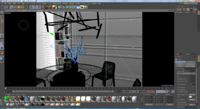 室内餐厅场景工程 室内场景渲染模型-客厅模型库-Cinema 4D(.c4d)模型下载-cg模型网