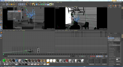 室内餐厅场景工程 室内场景渲染模型-客厅模型库-Cinema 4D(.c4d)模型下载-cg模型网