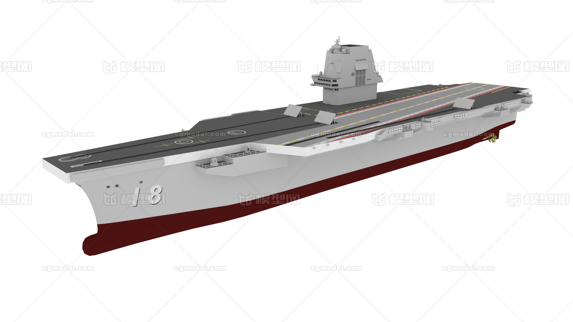 003航母 福建舰模型-军舰模型库-Maya(.ma/.mb)模型下载-cg模型网