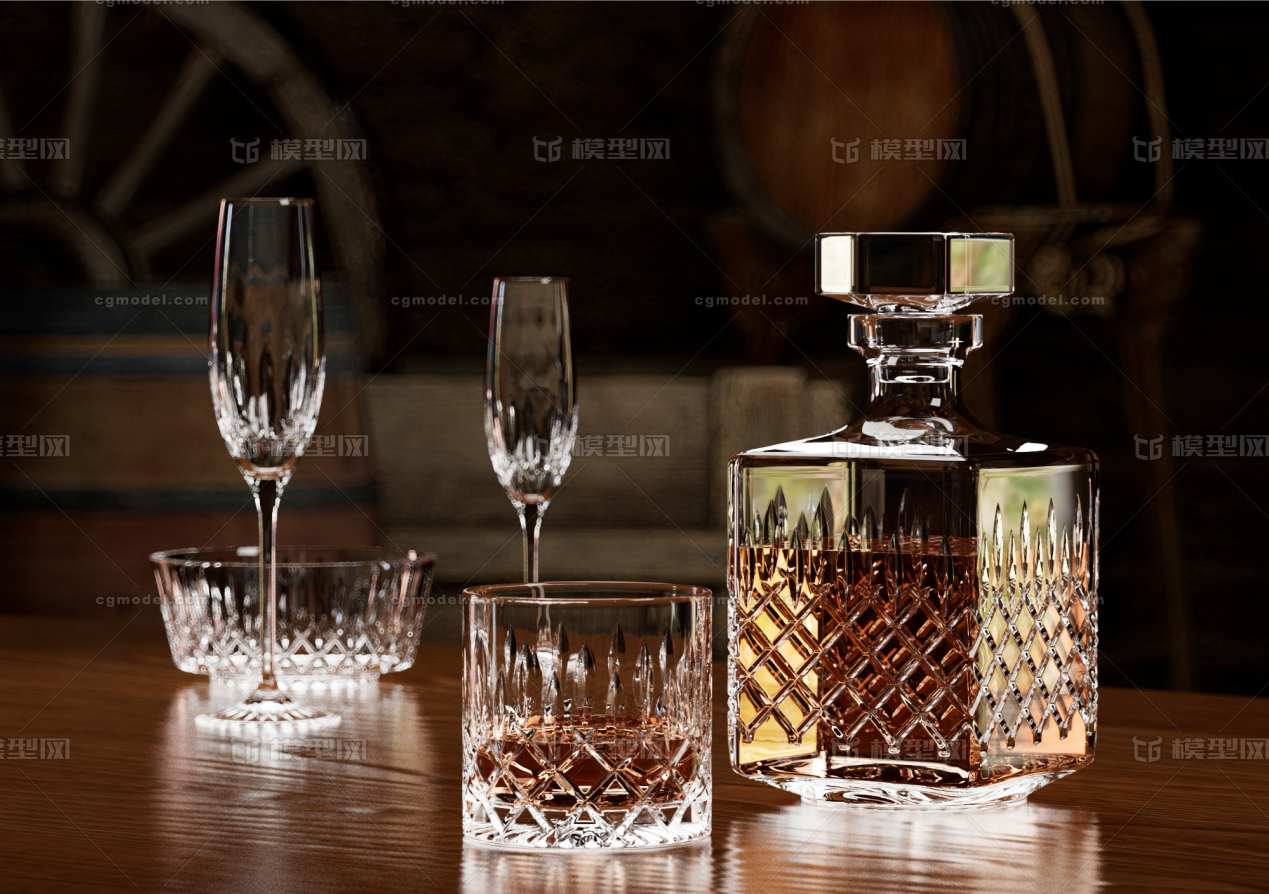 写实红酒酒窖场景 酒窖模型-现代场景模型库-Cinema 4D(.c4d)模型下载-cg模型网
