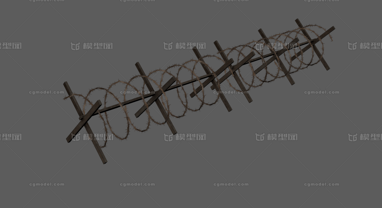 隔离网 铁丝网模型-场景部件模型库-FBX(.fbx)模型下载-cg模型网