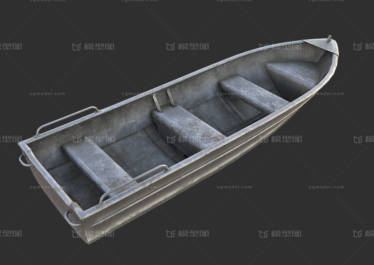 铁船 小船模型-古代船/仿古船模型库-FBX(.fbx)模型下载-cg模型网
