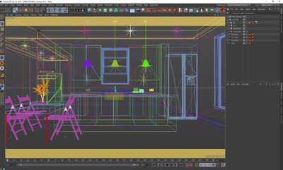 餐厅 厨房模型-厨房模型库-Cinema 4D(.c4d)模型下载-cg模型网