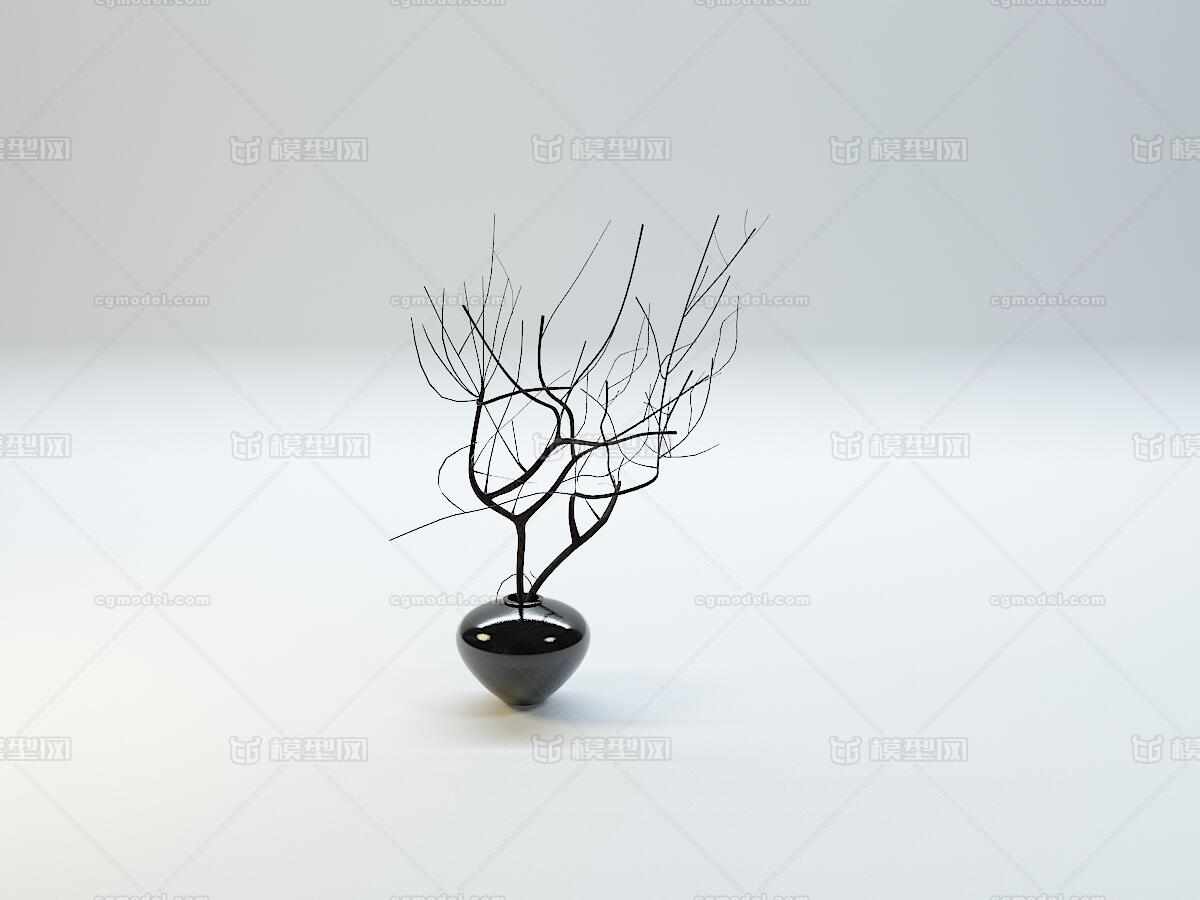 干枝 秋色树枝 家具室内植物 花卉 草本植物 轻奢植物模型-花卉模型库-3ds Max(.max)模型下载-cg模型网