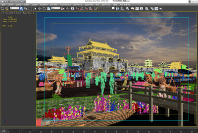 古代城市码头场景 写实古代集市模型-古代场景模型库-3ds Max(.max)模型下载-cg模型网