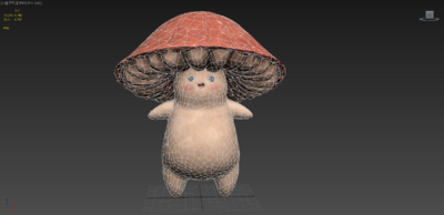 可爱的蘑菇 蘑菇人模型-真菌模型库-3ds Max(.max)模型下载-cg模型网