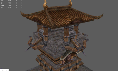 防御塔 箭塔模型-历史建筑模型库-Maya(.ma/.mb)模型下载-cg模型网