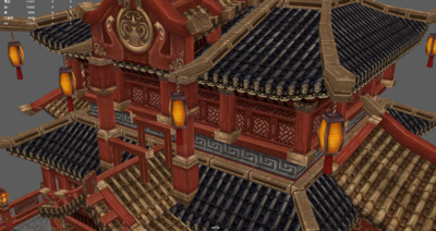 古代豪宅建筑场景模型 古代建筑模型-历史建筑模型库-Maya(.ma/.mb)模型下载-cg模型网