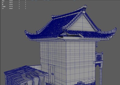 古代建筑 房屋模型-古代场景模型库-Maya(.ma/.mb)模型下载-cg模型网