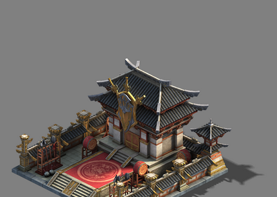 兵营 擂台模型-古代场景模型库-3ds Max(.max)模型下载-cg模型网
