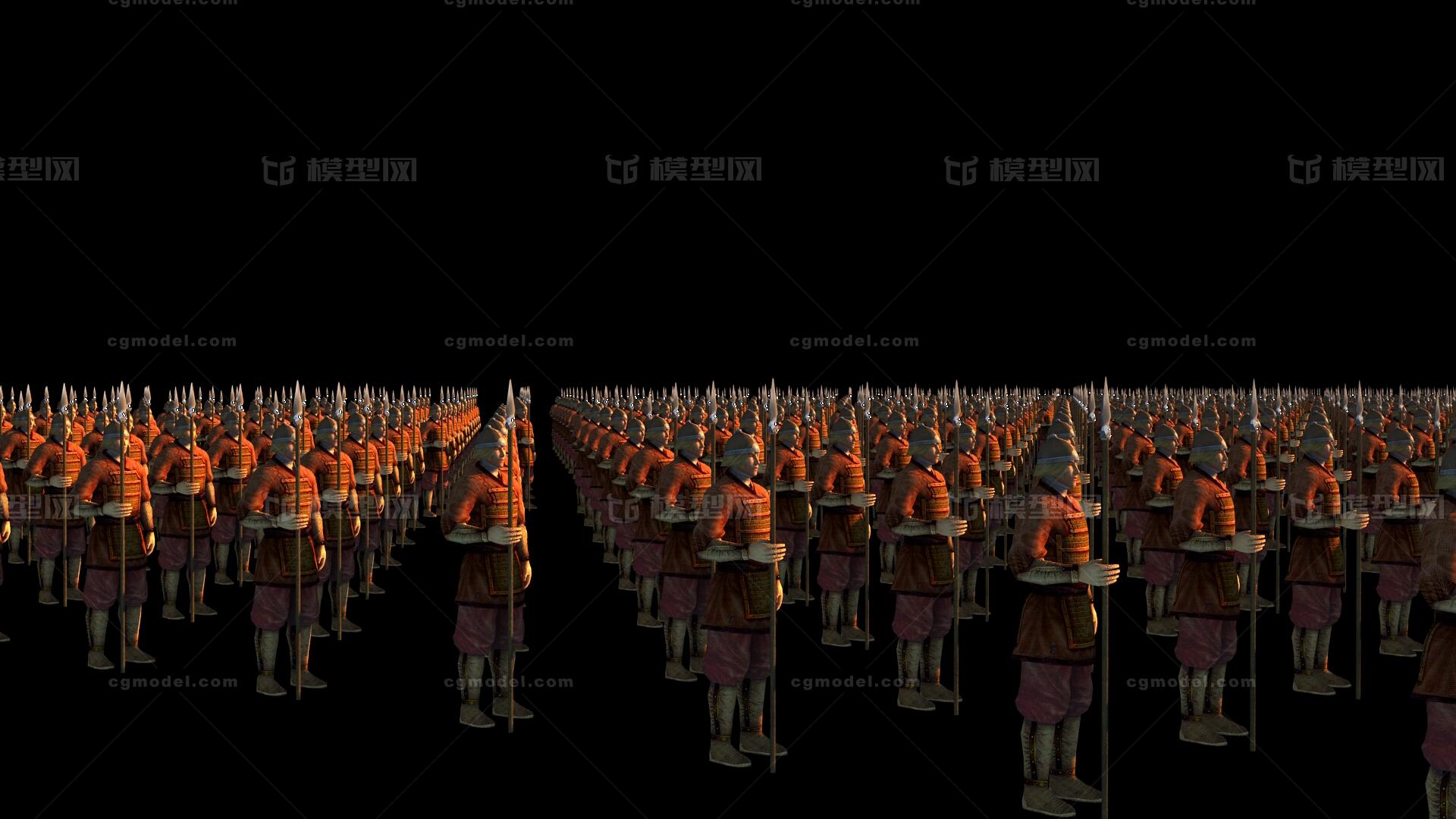 古代列兵 古代士兵模型-男人模型库-3ds Max(.max)模型下载-cg模型网