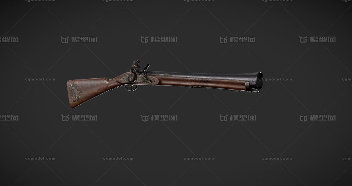 鸟铳 火枪模型-火炮器械模型库-FBX(.fbx)模型下载-cg模型网