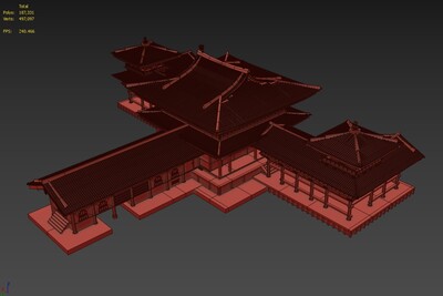 PBR次世代 古代建筑模型-历史建筑模型库-FBX(.fbx)模型下载-cg模型网