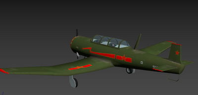 初教-6(代号:CJ-6 中文命名:雏鹰模型-军用飞机模型库-3ds Max(.max)模型下载-cg模型网