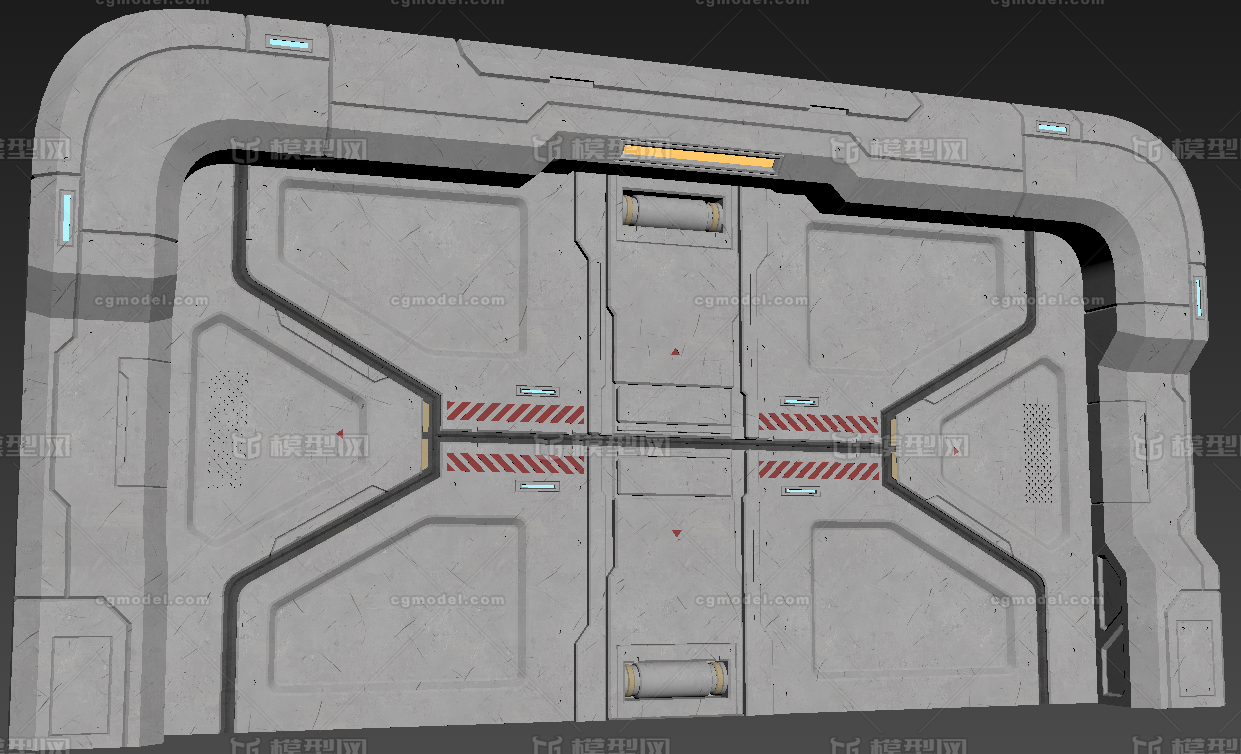 科技大门 科幻门头模型-科幻场景模型库-3ds Max(.max)模型下载-cg模型网