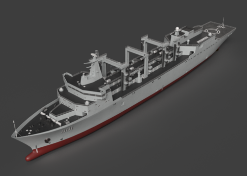901型综合补给舰 中国模型-军舰模型库-3ds Max(.max)模型下载-cg模型网
