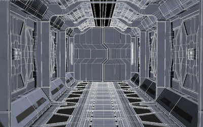 科幻走廊场景 科技走廊模型-科幻场景模型库-3ds Max(.max)模型下载-cg模型网