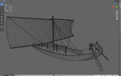 埃及船 人力船模型-古代船/仿古船模型库-Blender(.blend)模型下载-cg模型网