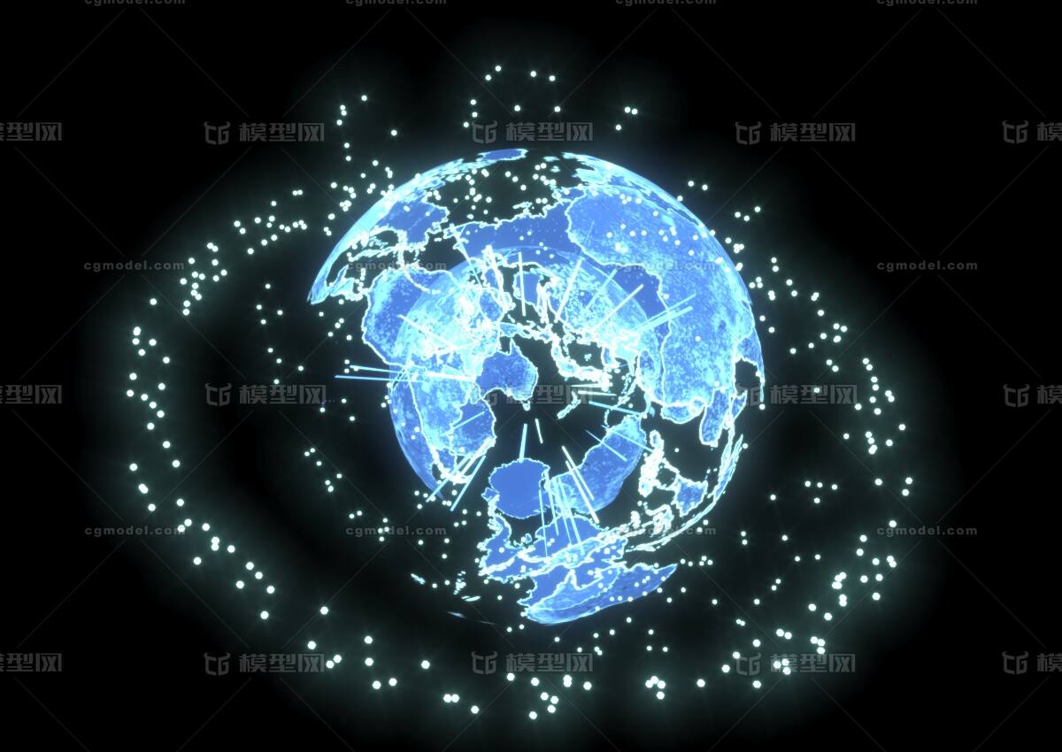科幻地球 虚拟地球模型-科幻场景模型库-FBX(.fbx)模型下载-cg模型网