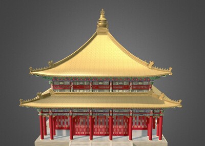 承德普陀宗乘之庙 万法归一殿模型-场景部件模型库-FBX(.fbx)模型下载-cg模型网