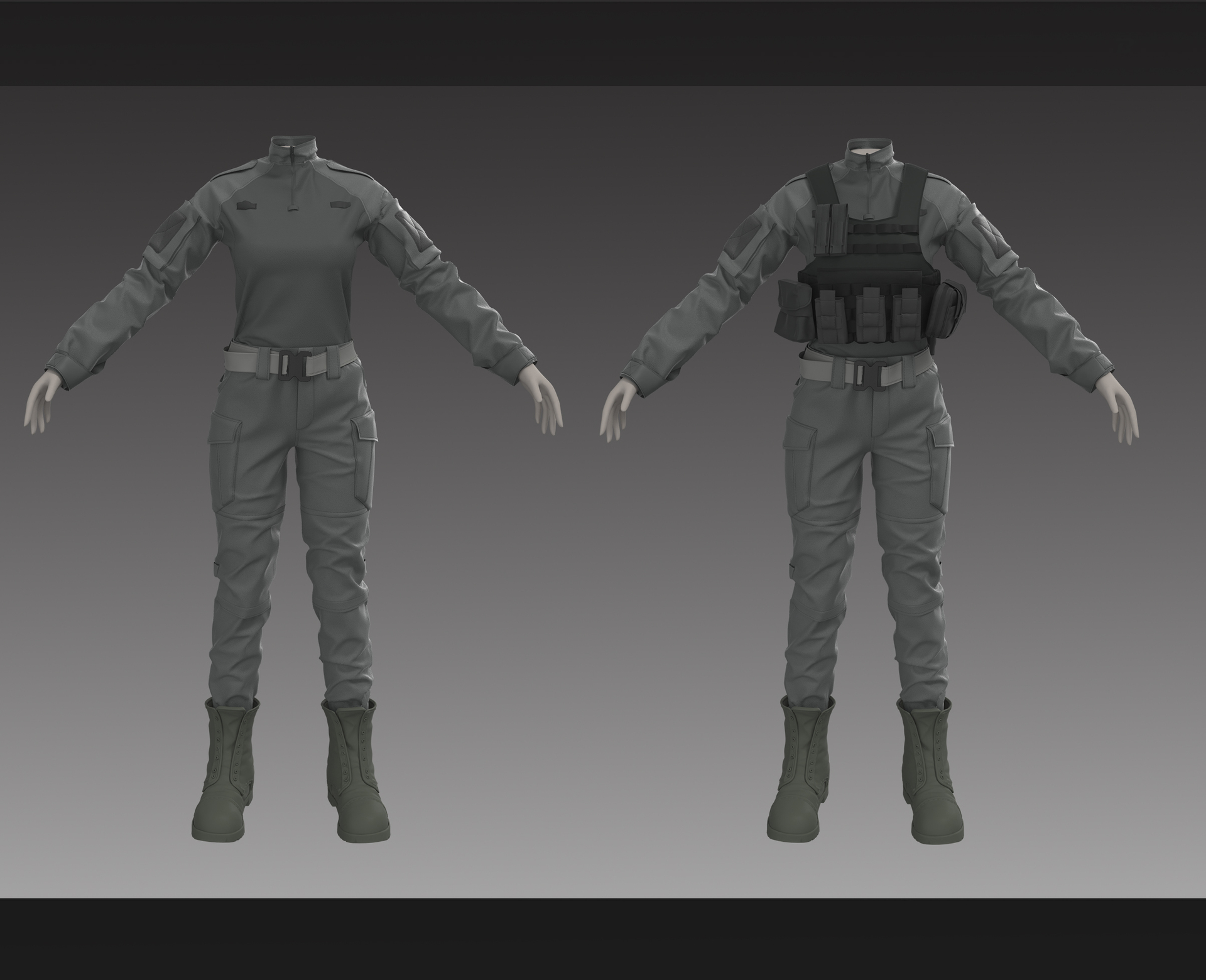 MD 女性作战服模型 - 角色/人物/生物 - 作品模型 - CG模型网