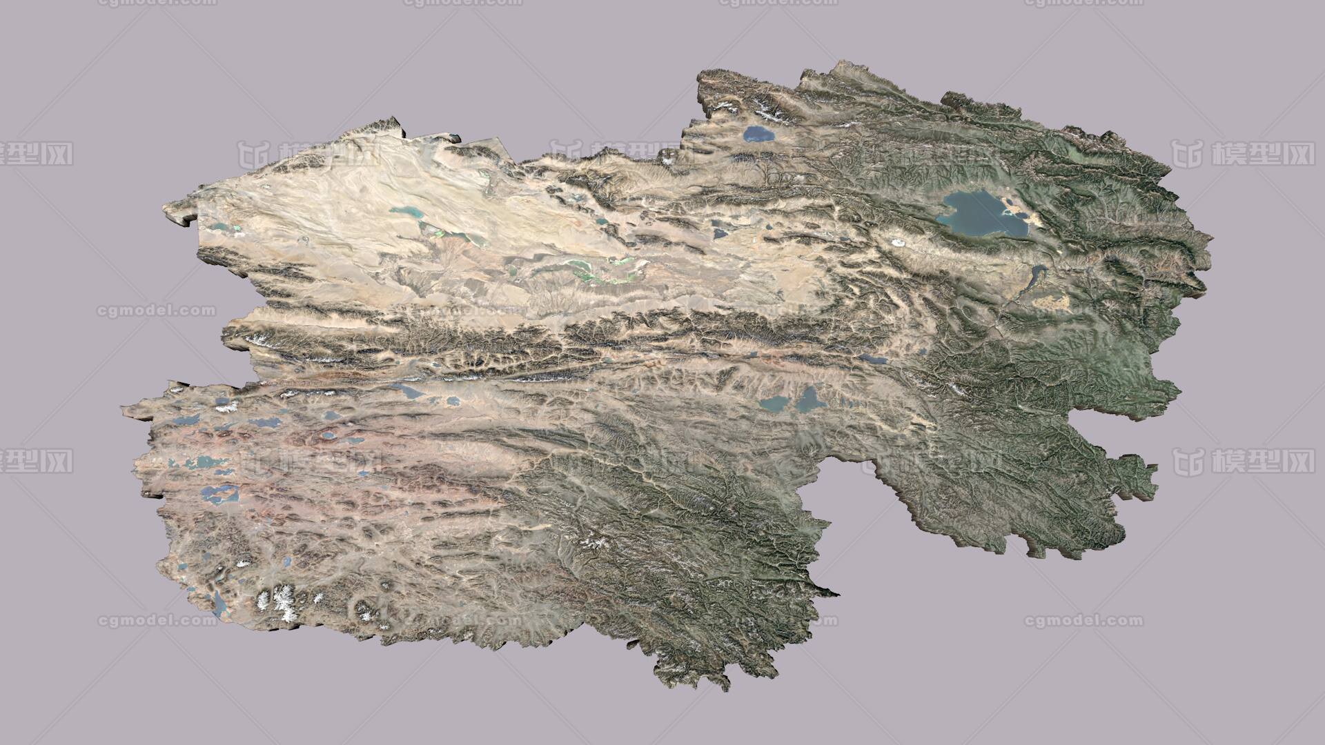 ***青海省地形模型8K贴图模型-地形模型库-Cinema 4D(.c4d)模型下载-cg模型网