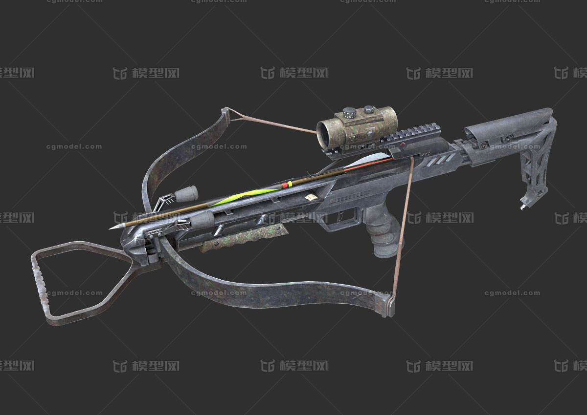 十字弩 十字弓模型-冷兵器模型库-FBX(.fbx)模型下载-cg模型网