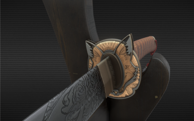 武士刀 太刀模型-冷兵器模型库-Cinema 4D(.c4d)模型下载-cg模型网