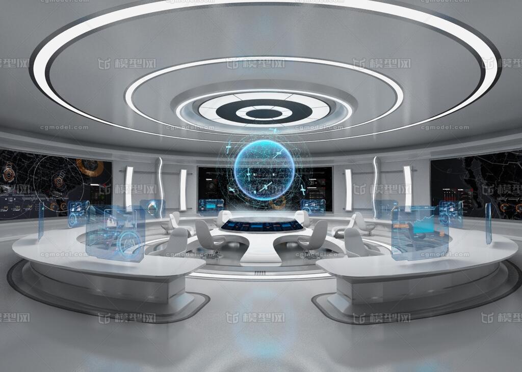 科幻控制中心 科幻控制室模型-科幻场景模型库-3ds Max(.max)模型下载-cg模型网