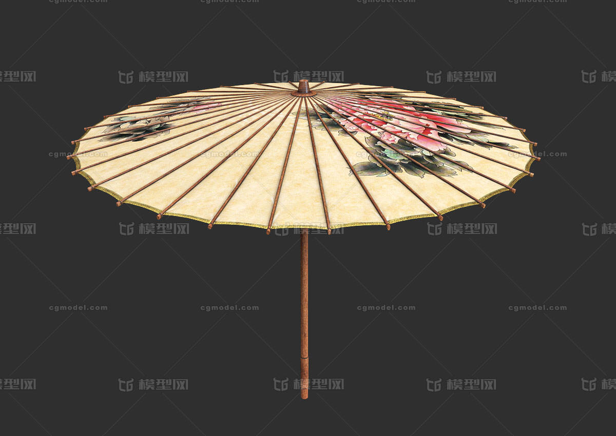 中国伞 油纸伞模型-其他模型库-FBX(.fbx)模型下载-cg模型网