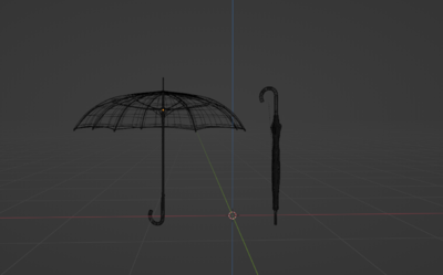 雨伞 收起和撑开雨伞模型模型-个人用品模型库-Blender(.blend)模型下载-cg模型网