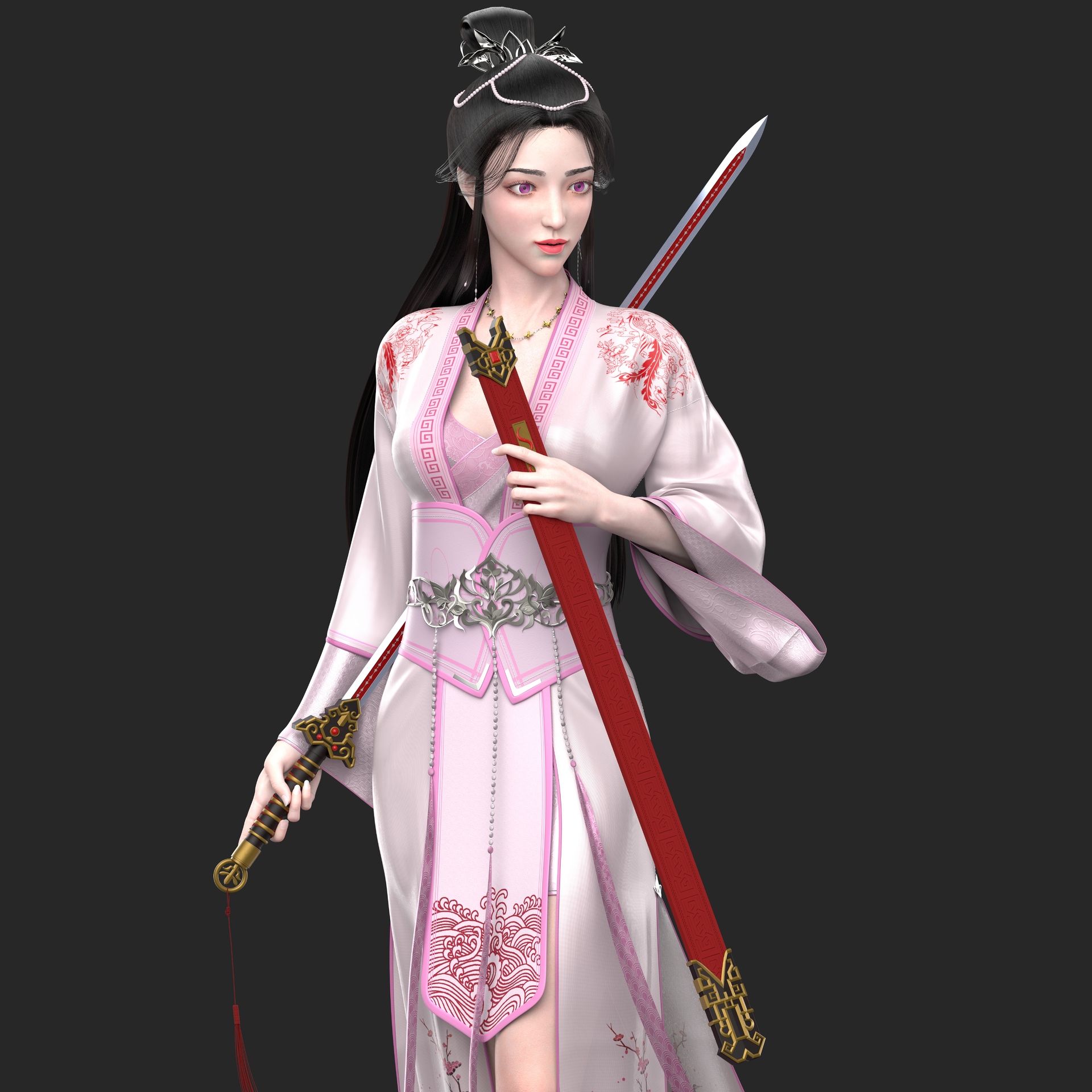 侠女模型 - 角色/人物/生物 - 作品模型 - CG模型网